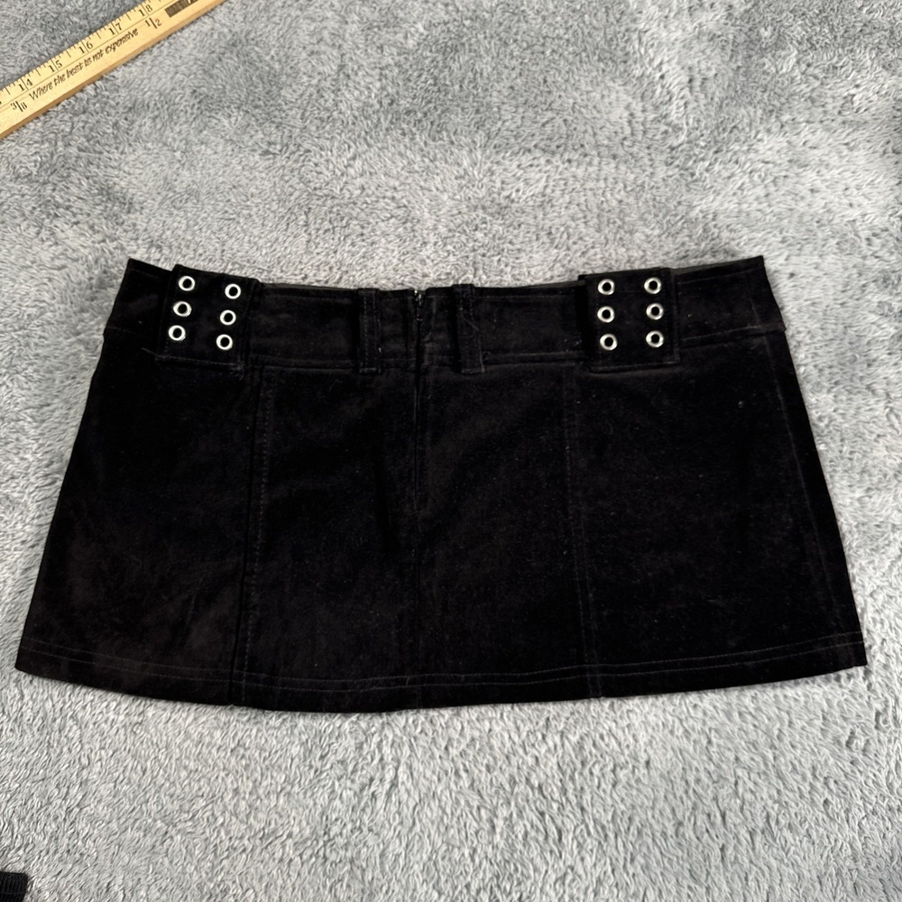 Vintage Y2K Lip Service Black Mini Skirt Gothic Fetish Medium Witchy USA Grunge - Picture 9 of 13